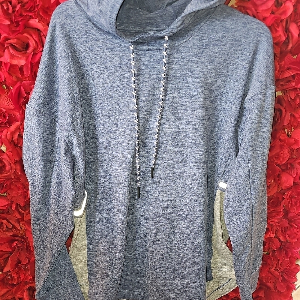 Tangerine Serene Blue & Grey Soft Active Hoodie Size Xlarge LIKE NEW